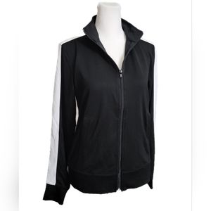 NWT Ideology track jacket, full zip front, high collar, pockets, relaxed fit XS